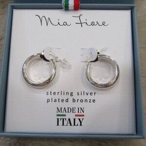 Mia Fiore Sterling Plated Hoop Earrings